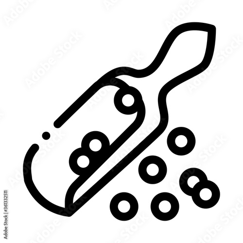 soy beans scapula icon vector. soy beans scapula sign. isolated contour symbol illustration
