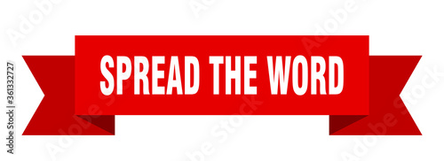 spread the word ribbon. spread the word isolated band sign. spread the word banner