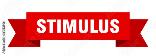 stimulus ribbon. stimulus isolated band sign. stimulus banner