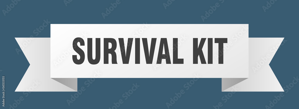 survival kit ribbon. survival kit isolated band sign. survival kit banner survival kit ribbon. survival kit isolated band sign. survival kit banner