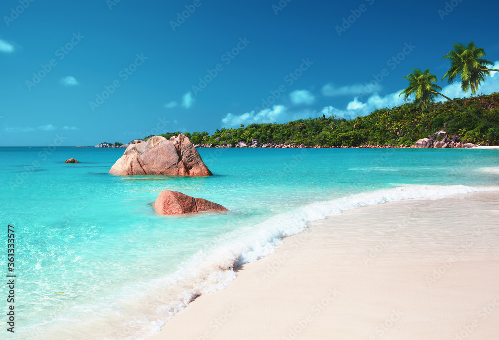 Anse Lazio beach at Praslin island, Seychelles
