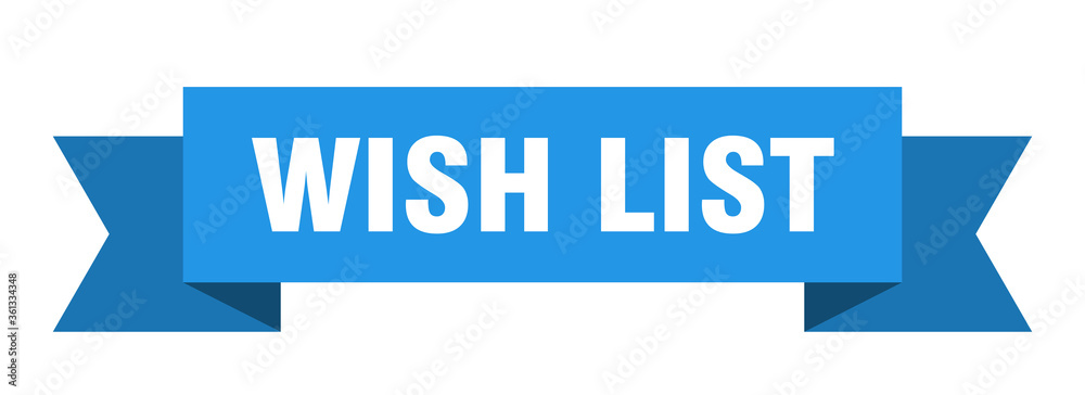 wish list ribbon. wish list isolated band sign. wish list banner wish list ribbon. wish list isolated band sign. wish list banner