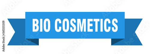 bio cosmetics ribbon. bio cosmetics isolated band sign. bio cosmetics banner