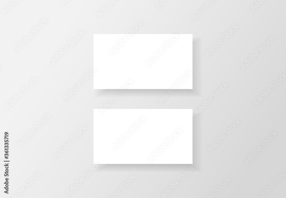 Business card mockups, White business cards isolated on clean background, Blank business cards template, Name card design, Contact card for company, Vector illustration. Business card mockups, White business cards isolated on clean background, Blank business cards template, Name card design, Contact card for company, Vector illustration.