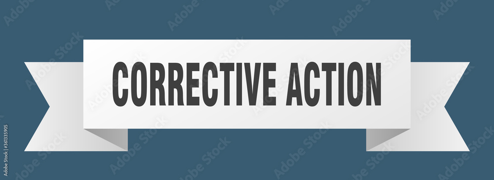 corrective action ribbon. corrective action isolated band sign. corrective action banner