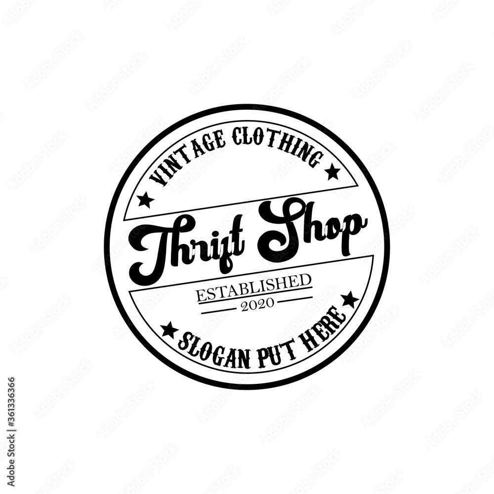 Vintage logo vector for Thrift Shop/ Thrift Store