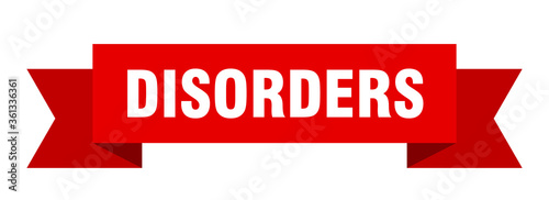 disorders ribbon. disorders isolated band sign. disorders banner