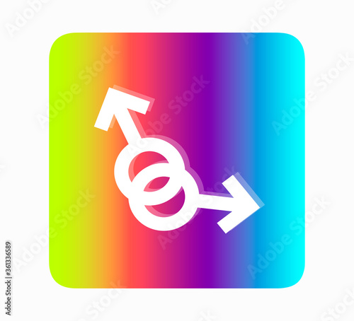 Rainbow flag ribbon - symbol of gay pride and support for the GLBT community