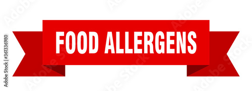 food allergens ribbon. food allergens isolated band sign. food allergens banner