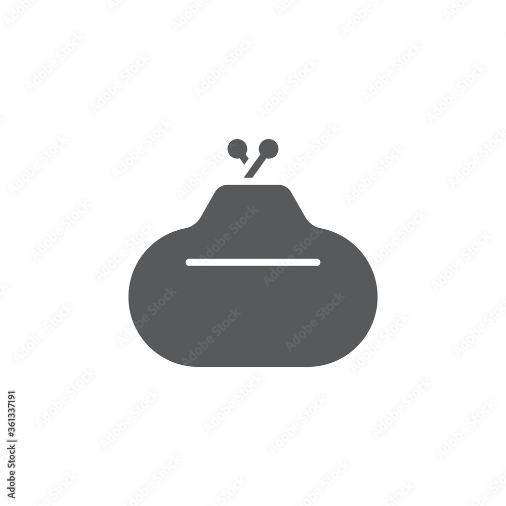 Purse clutch vector icon symbol isolated on white background Purse clutch vector icon symbol isolated on white background
