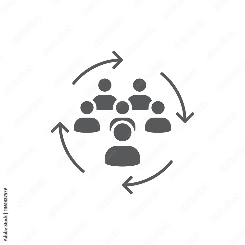 Reseller vector icon symbol isolated on white background