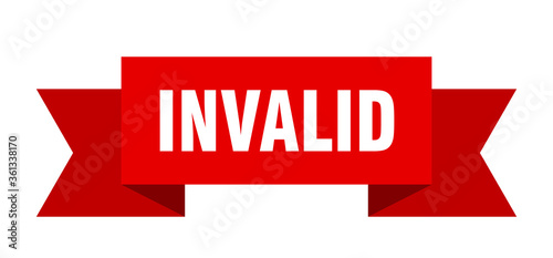 invalid ribbon. invalid isolated band sign. invalid banner