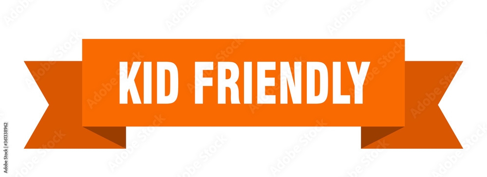 kid friendly ribbon. kid friendly isolated band sign. kid friendly banner kid friendly ribbon. kid friendly isolated band sign. kid friendly banner