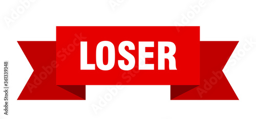 loser ribbon. loser isolated band sign. loser banner