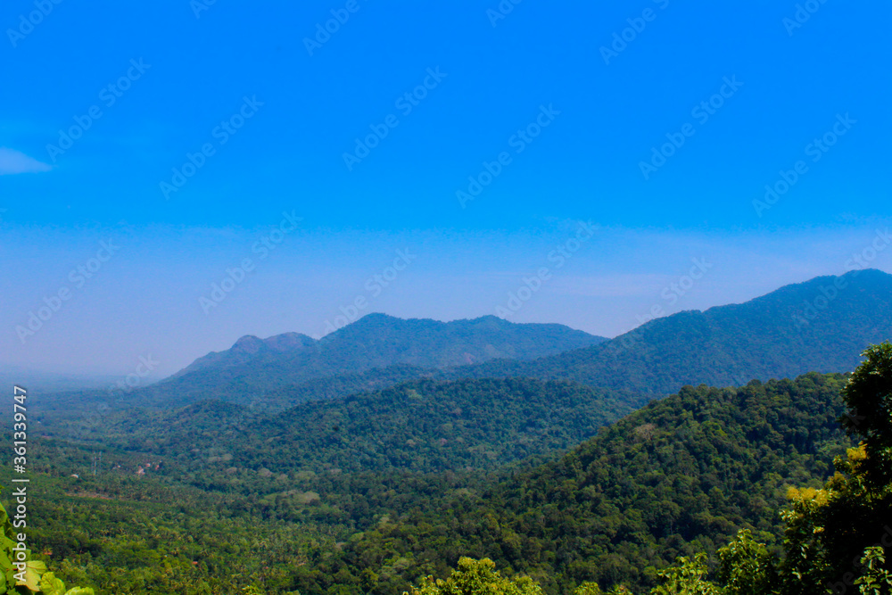 mountain landscape with blue sky