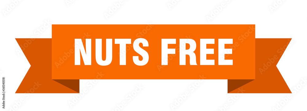 nuts free ribbon. nuts free isolated band sign. nuts free banner nuts free ribbon. nuts free isolated band sign. nuts free banner