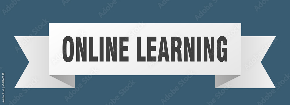 online learning ribbon. online learning isolated band sign. online learning banner online learning ribbon. online learning isolated band sign. online learning banner