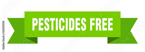 pesticides free ribbon. pesticides free isolated band sign. pesticides free banner