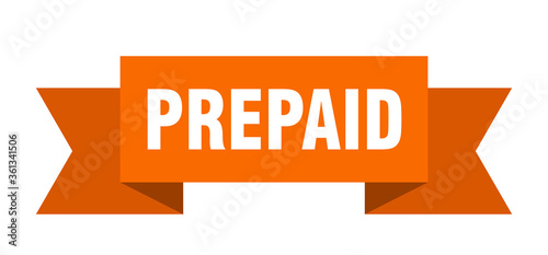 prepaid ribbon. prepaid isolated band sign. prepaid banner