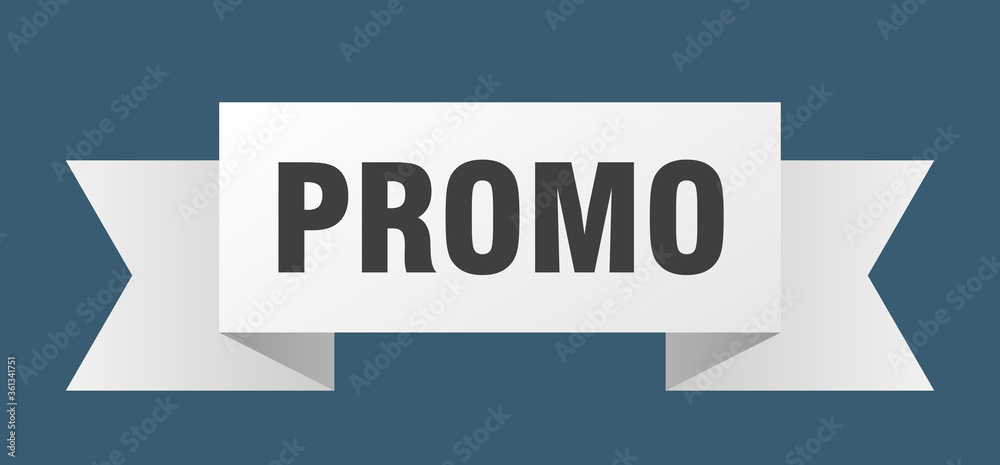 promo ribbon. promo isolated band sign. promo banner promo ribbon. promo isolated band sign. promo banner