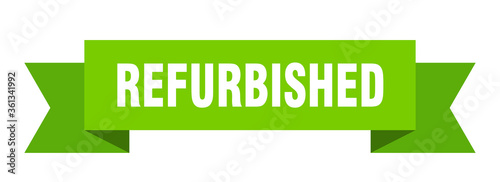 refurbished ribbon. refurbished isolated band sign. refurbished banner