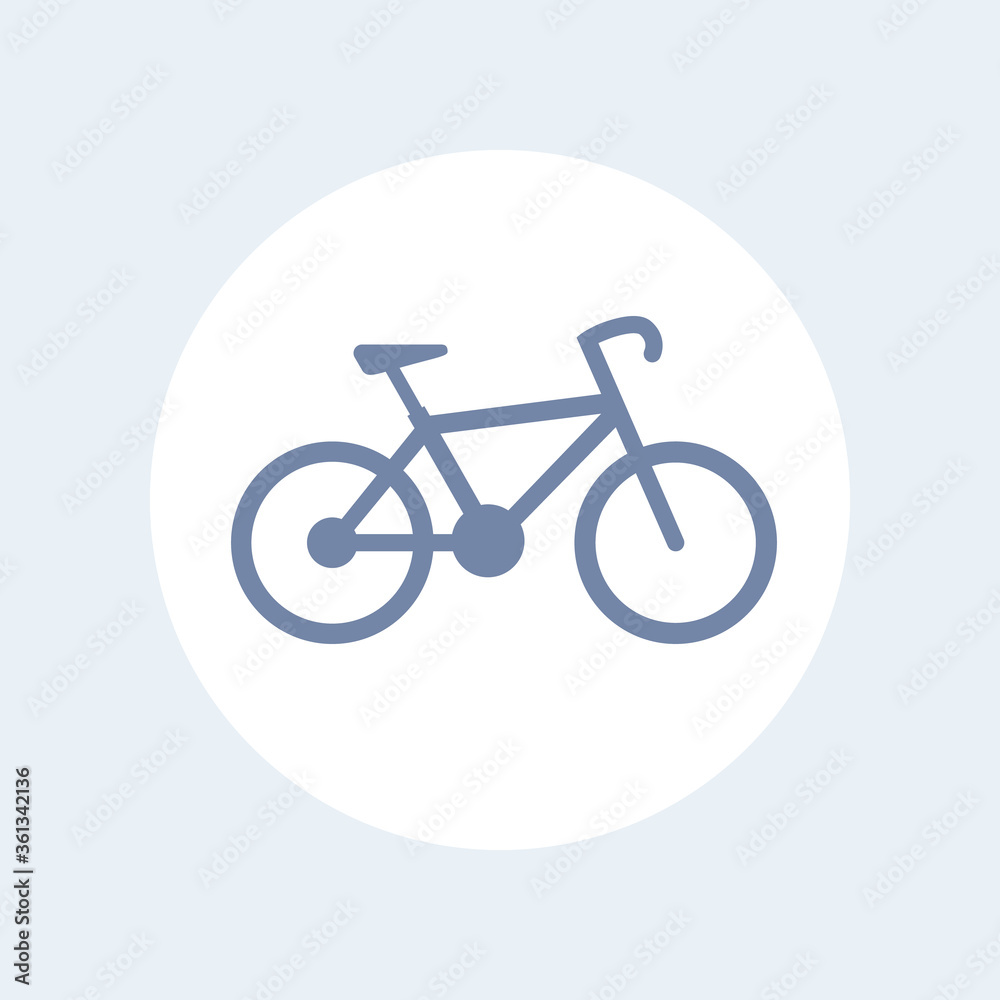 bicycle icon isolated on white bicycle icon isolated on white