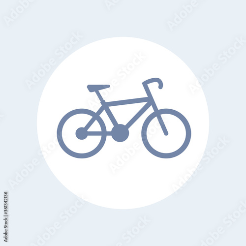 bicycle icon isolated on white