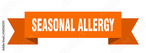 seasonal allergy ribbon. seasonal allergy isolated band sign. seasonal allergy banner