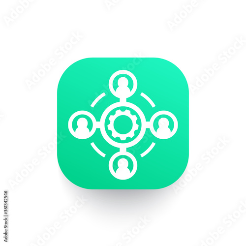 outsource icon, vector symbol