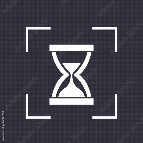 sand clock, hourglass vector icon