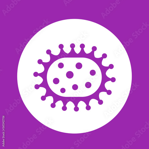 Virus icon, microbiology, virology, bacteria vector sign