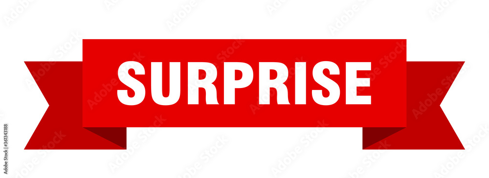 surprise ribbon. surprise isolated band sign. surprise banner surprise ribbon. surprise isolated band sign. surprise banner