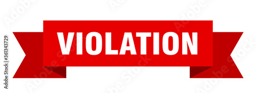violation ribbon. violation isolated band sign. violation banner