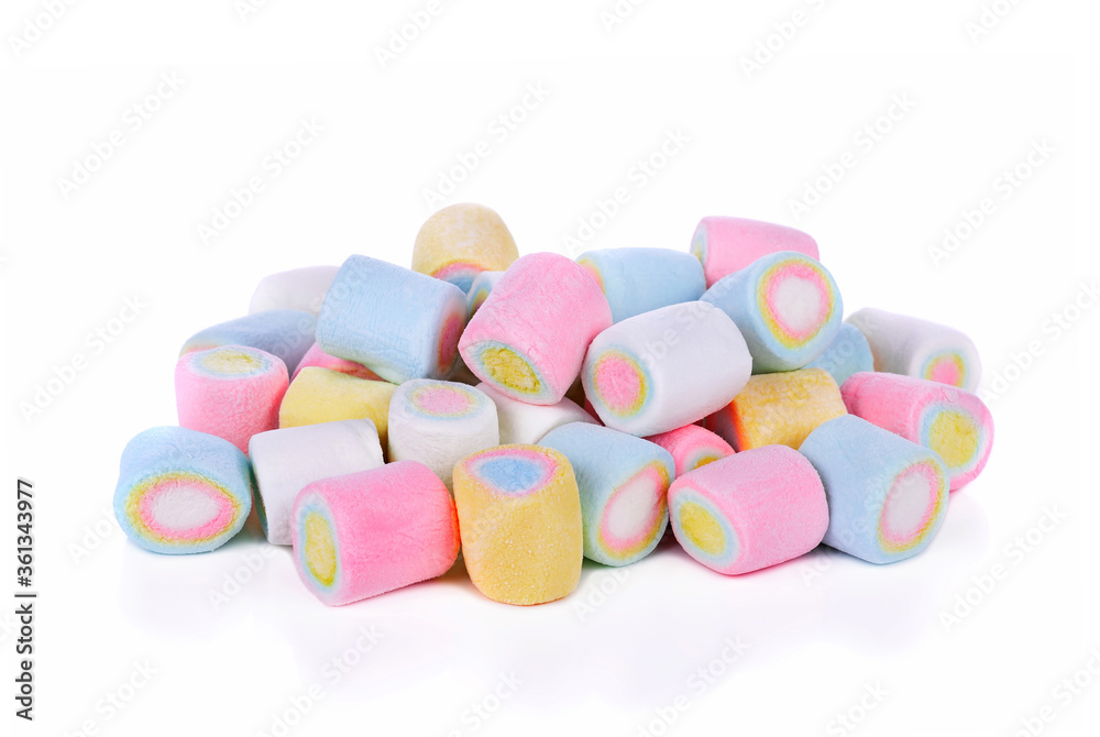 Marshmallow on white background Marshmallow on white background