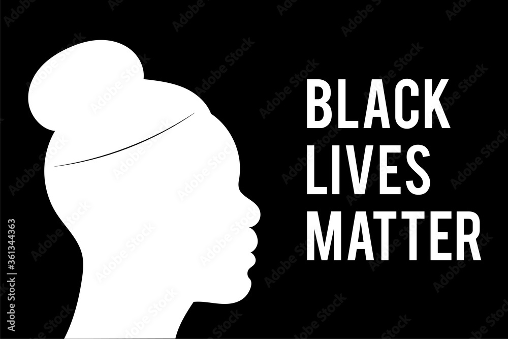 Typography vector Black Lives Matter isolated on white background