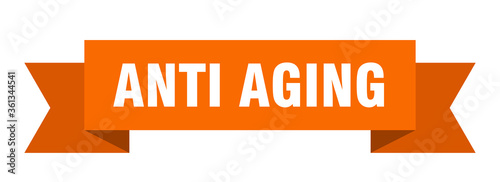 anti aging ribbon. anti aging isolated band sign. anti aging banner