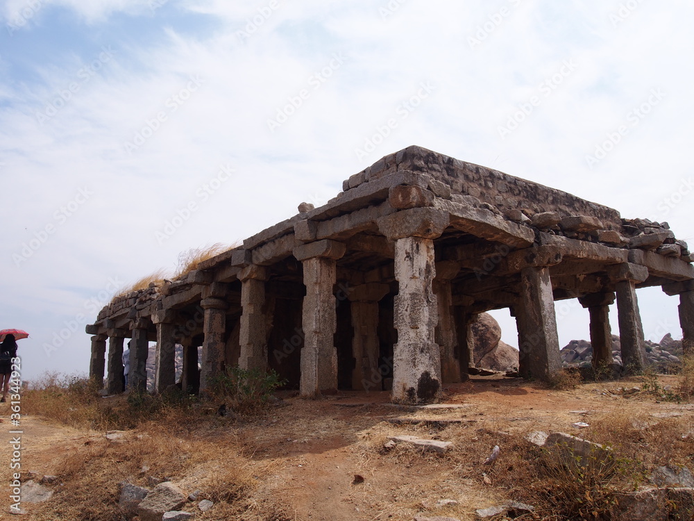 Beautiful architecture, The Ruins of Hampi, Hampi, Karnataka, South India, India