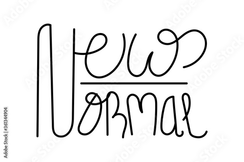 Set of New normal lifestyle lettering 
 typography. vector illustration