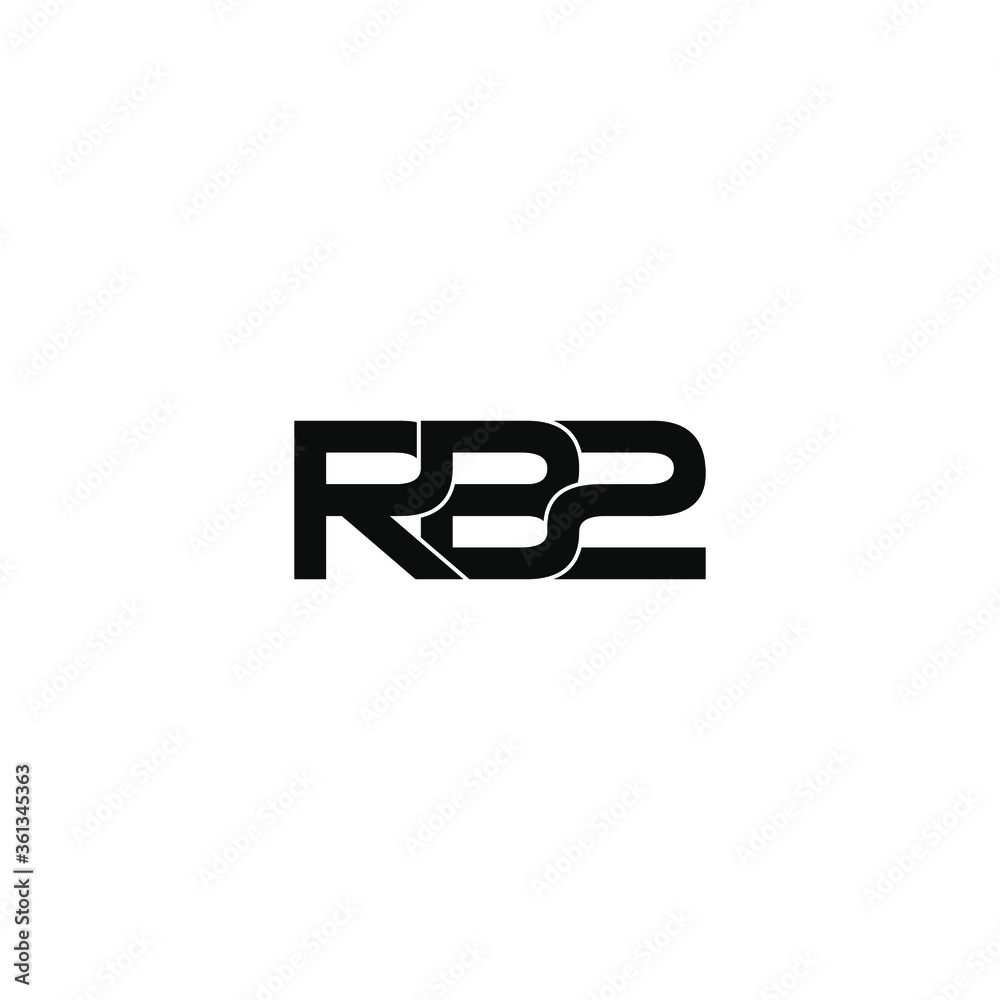 rb2 letter original monogram logo design