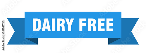 dairy free ribbon. dairy free isolated band sign. dairy free banner