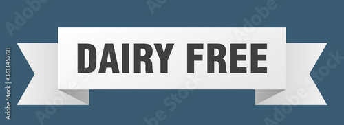 dairy free ribbon. dairy free isolated band sign. dairy free banner
