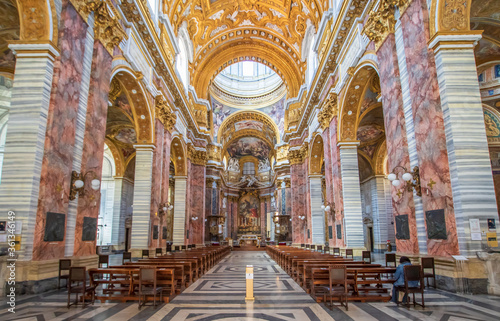 Rome  Italy - home of the Vatican and main center of Catholicism  Rome displays dozens of historical  wonderful churches. Here in particular the San Carlo al Corso basilica
