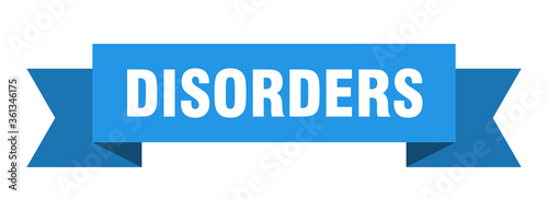 disorders ribbon. disorders isolated band sign. disorders banner