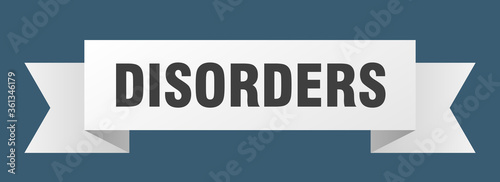 disorders ribbon. disorders isolated band sign. disorders banner