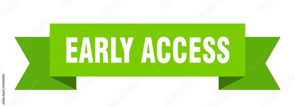 early access ribbon. early access isolated band sign. early access banner  Stock-Vektorgrafik | Adobe Stock