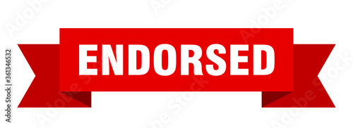 endorsed ribbon. endorsed isolated band sign. endorsed banner