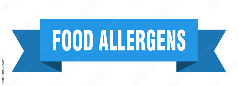 food allergens ribbon. food allergens isolated band sign. food allergens banner