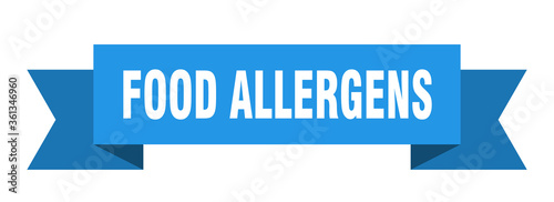 food allergens ribbon. food allergens isolated band sign. food allergens banner