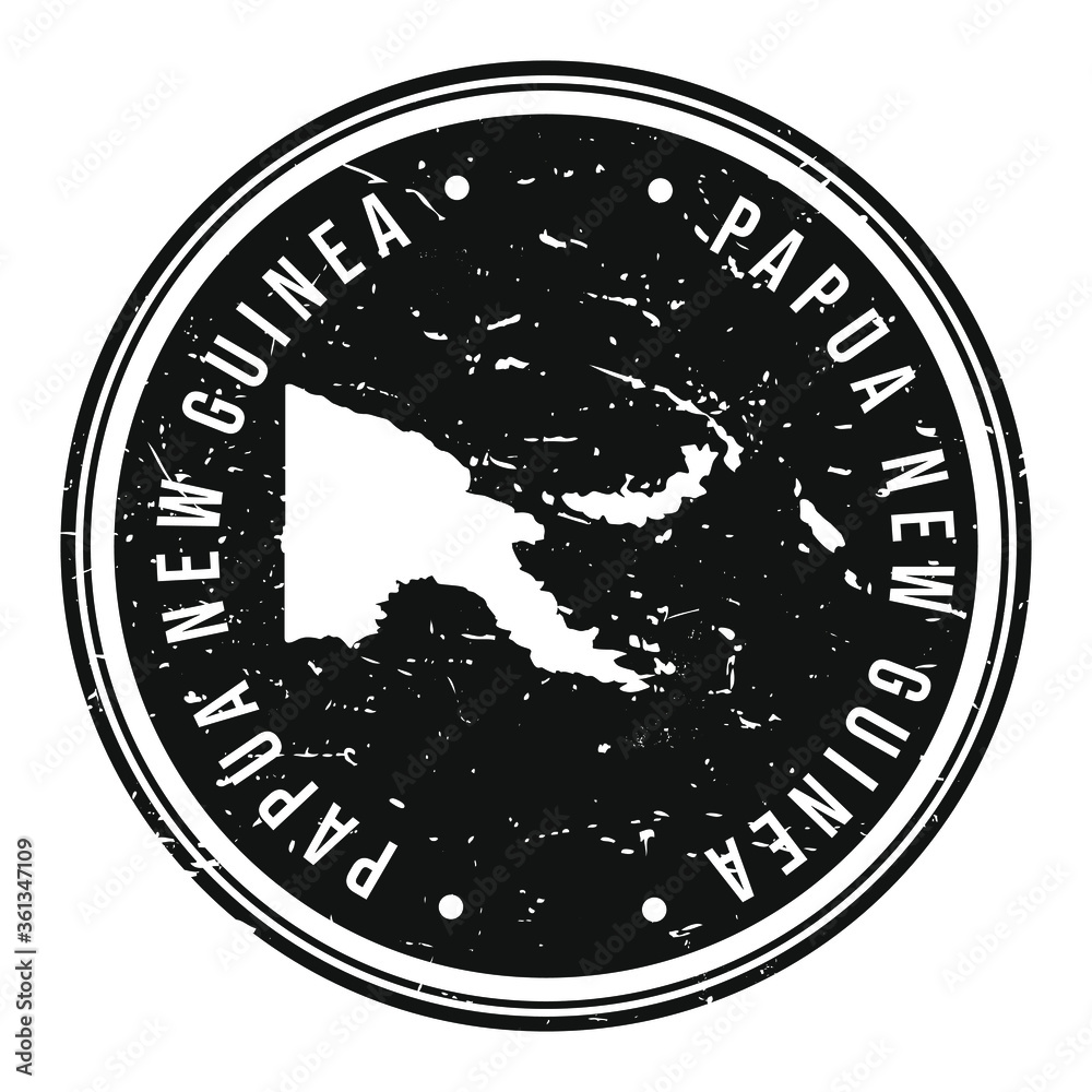 Papua New Guinea Map Symbol. Round Design Stamp. Travel and Business Vector. Papua New Guinea Map Symbol. Round Design Stamp. Travel and Business Vector.