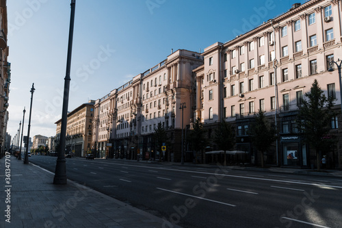 Morning street in Moscow